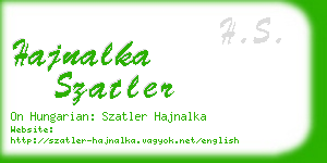 hajnalka szatler business card